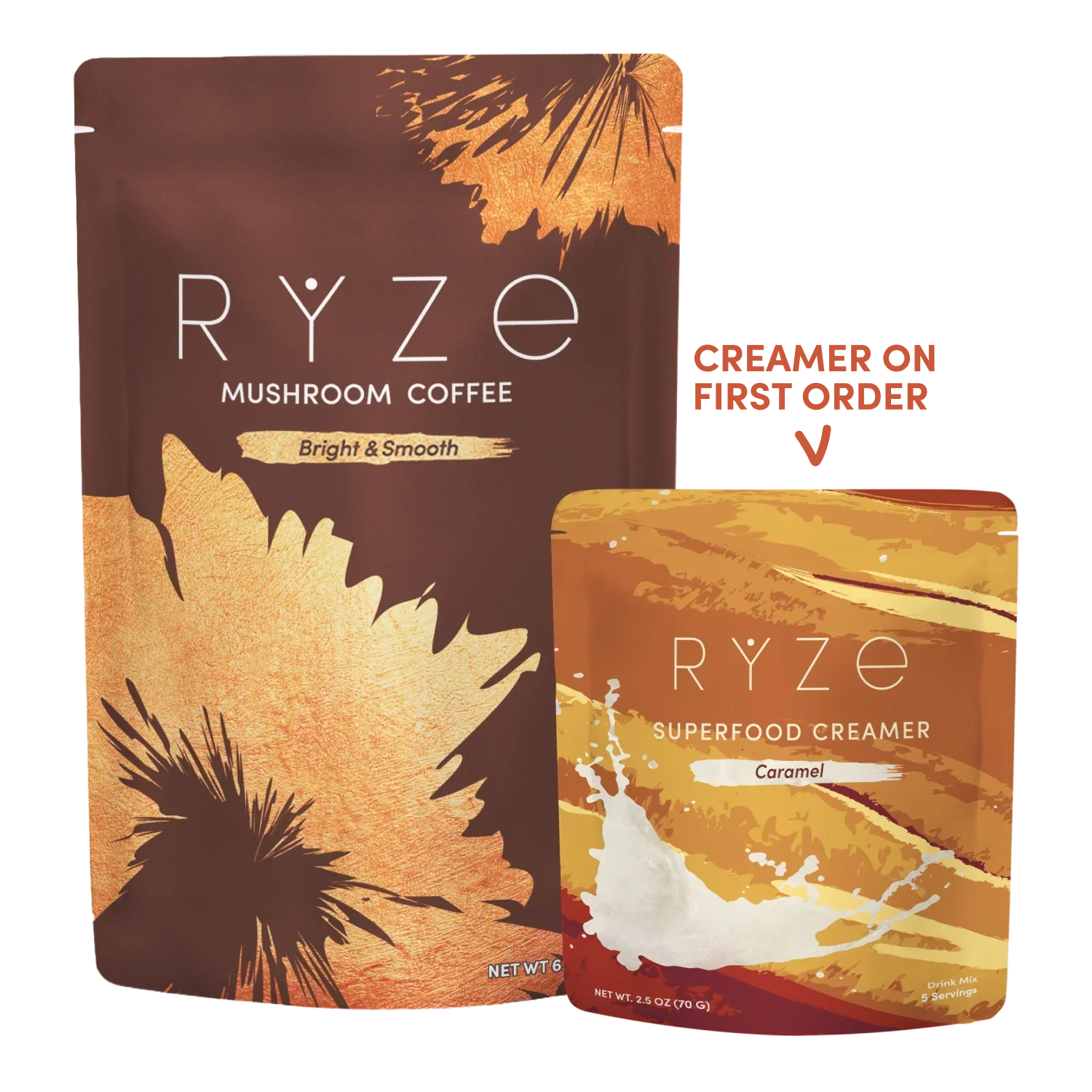 Mushroom Coffee + Caramel Creamer Set Q5