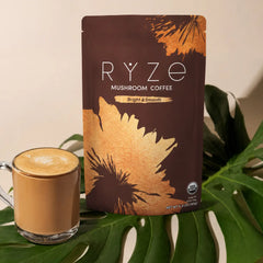 RYZE Mushroom Coffee — Organic Instant Coffee with Cordyceps & Reishi, 30 Servings D4