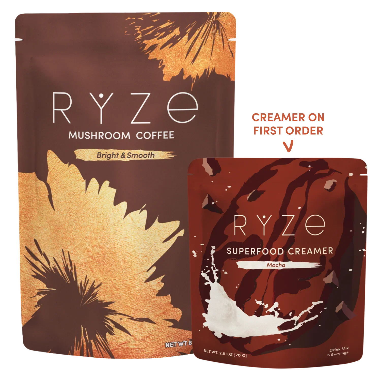 Mushroom Coffee + Mocha Creamer Set B3