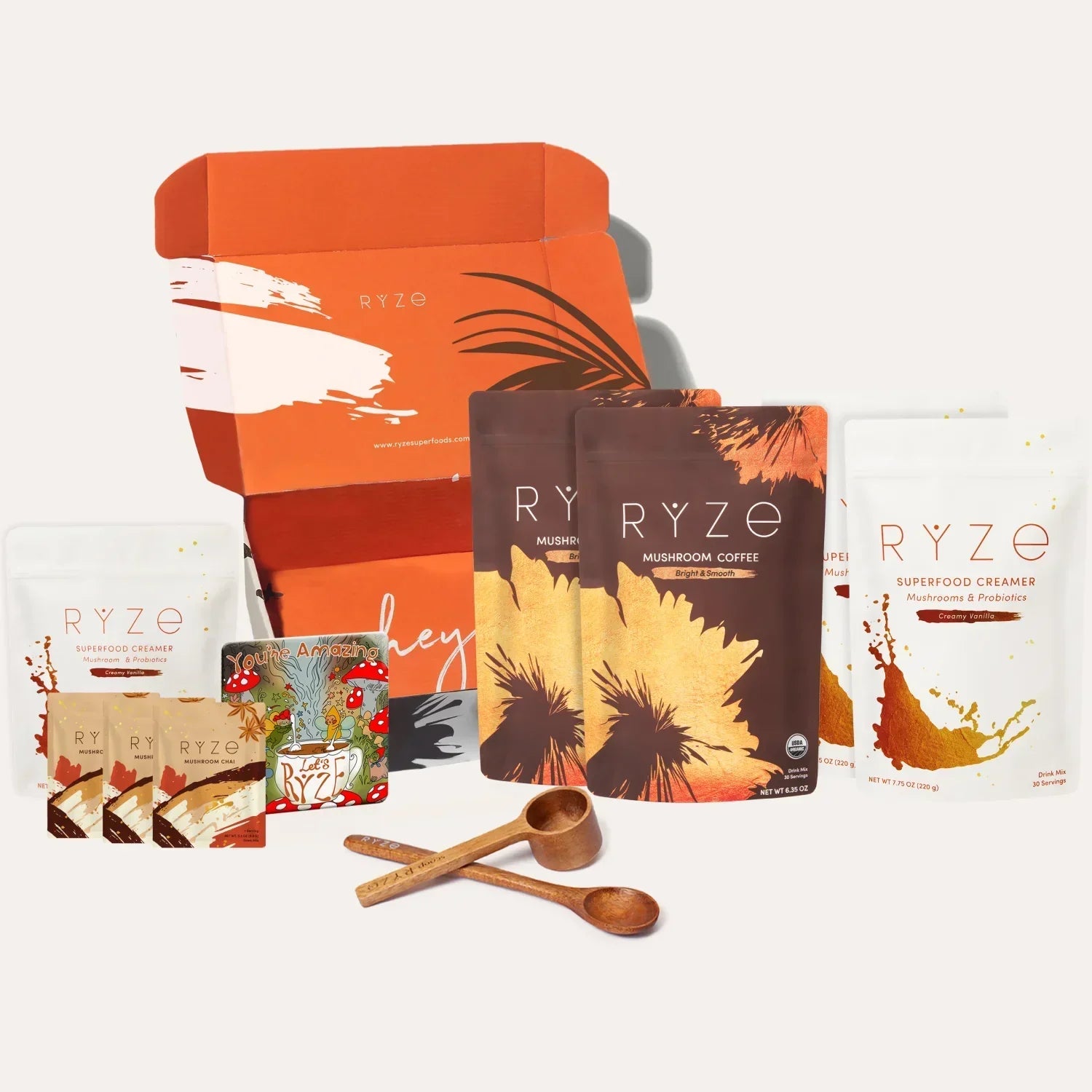 RYZE Lovers Gift Set: 2 Coffees + 2 Creamers F4