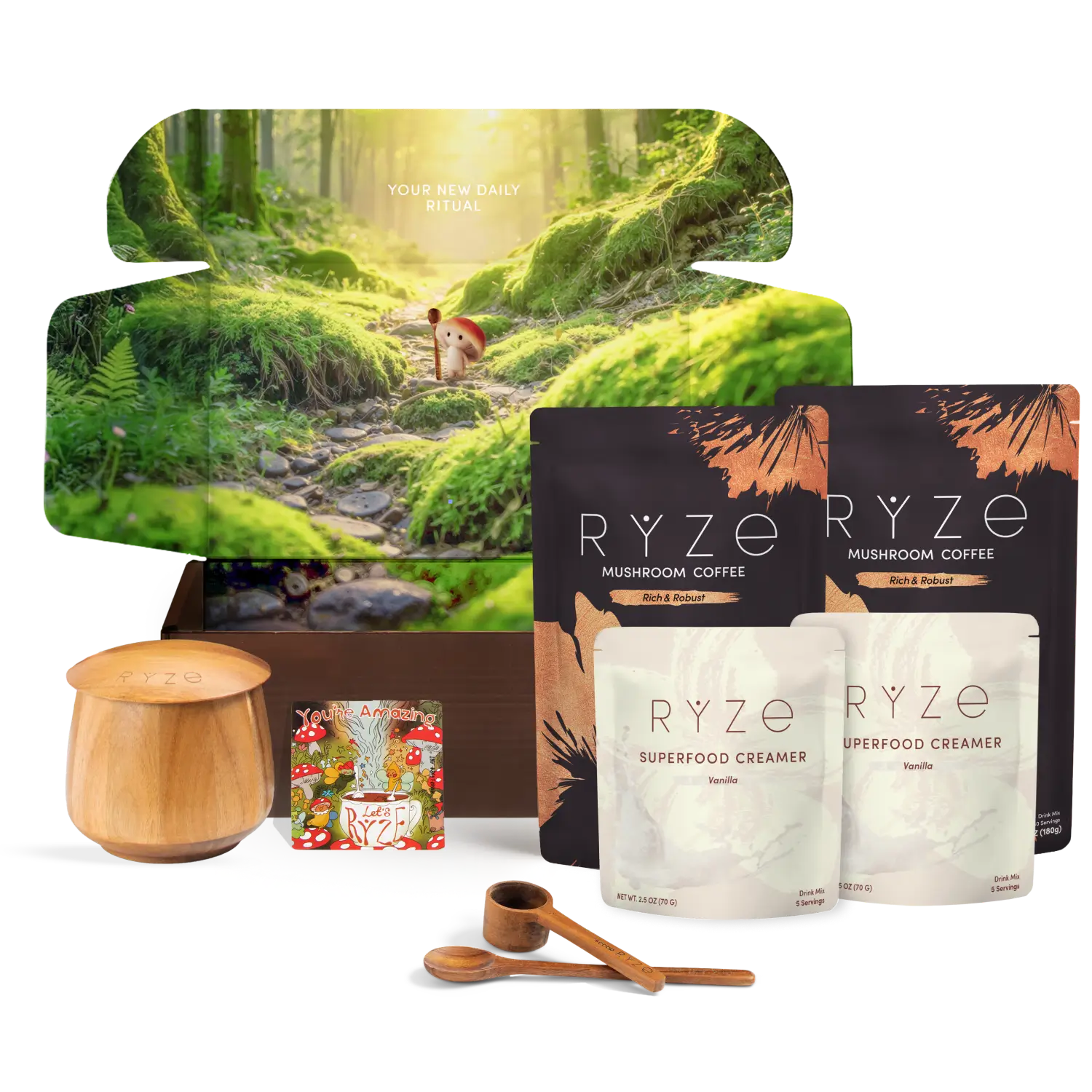 Ryze Dark Roast Ritual Set 3 Month Plan Y0