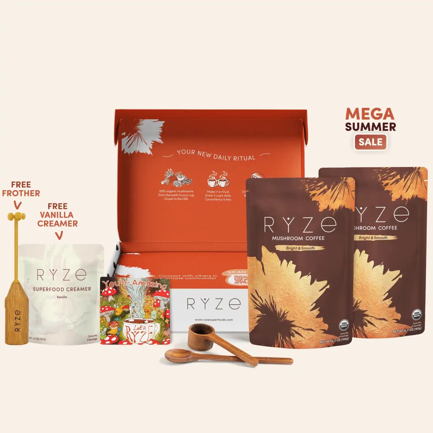 Mushroom Coffee Starter Kit (60 servings) X9