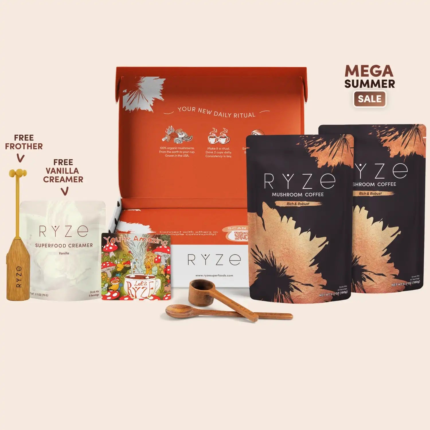 Mushroom Coffee Dark Roast Starter Kit (60 servings) E2