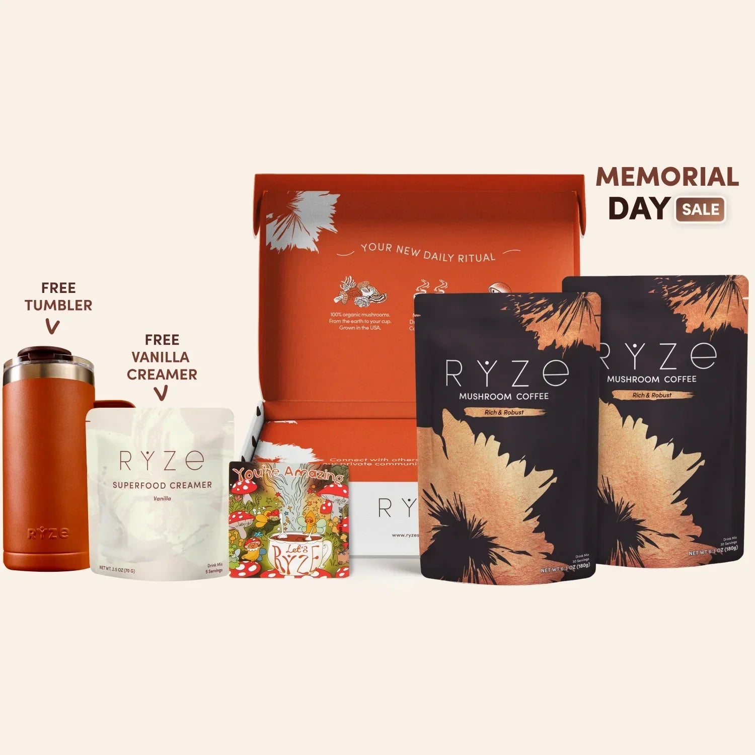 Mushroom Coffee Dark Roast Starter Kit 60 Serving Q7