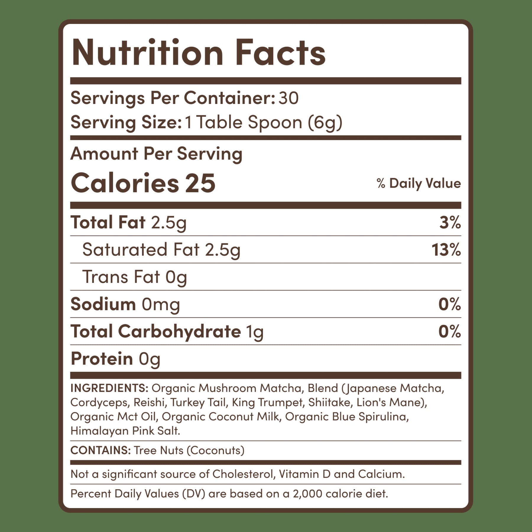 RYZE Mushroom Matcha — Organic Instant Matcha Latte with Lion's Mane & King Trumpet, 30 Servings E8
