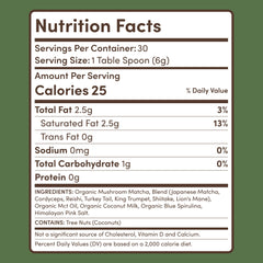 RYZE Mushroom Matcha — Organic Instant Matcha Latte with Lion's Mane & King Trumpet, 30 Servings E8