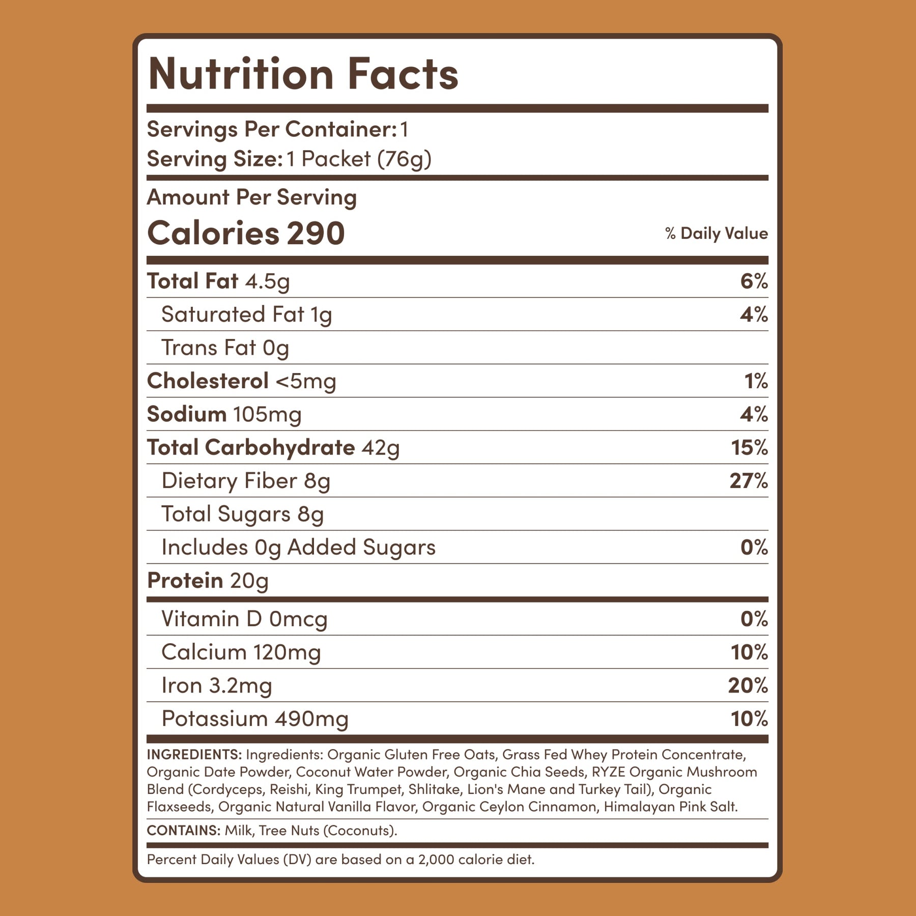 Mushroom Overnight Oats (14 Servings) B6