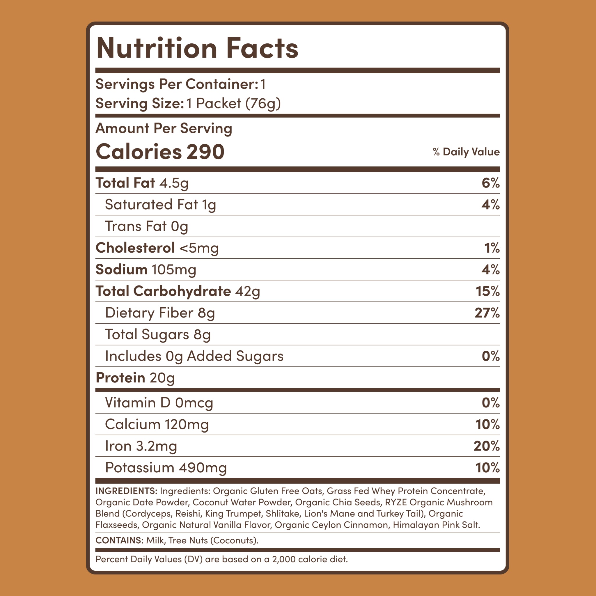 Mushroom Overnight Oats (14 Servings) B6