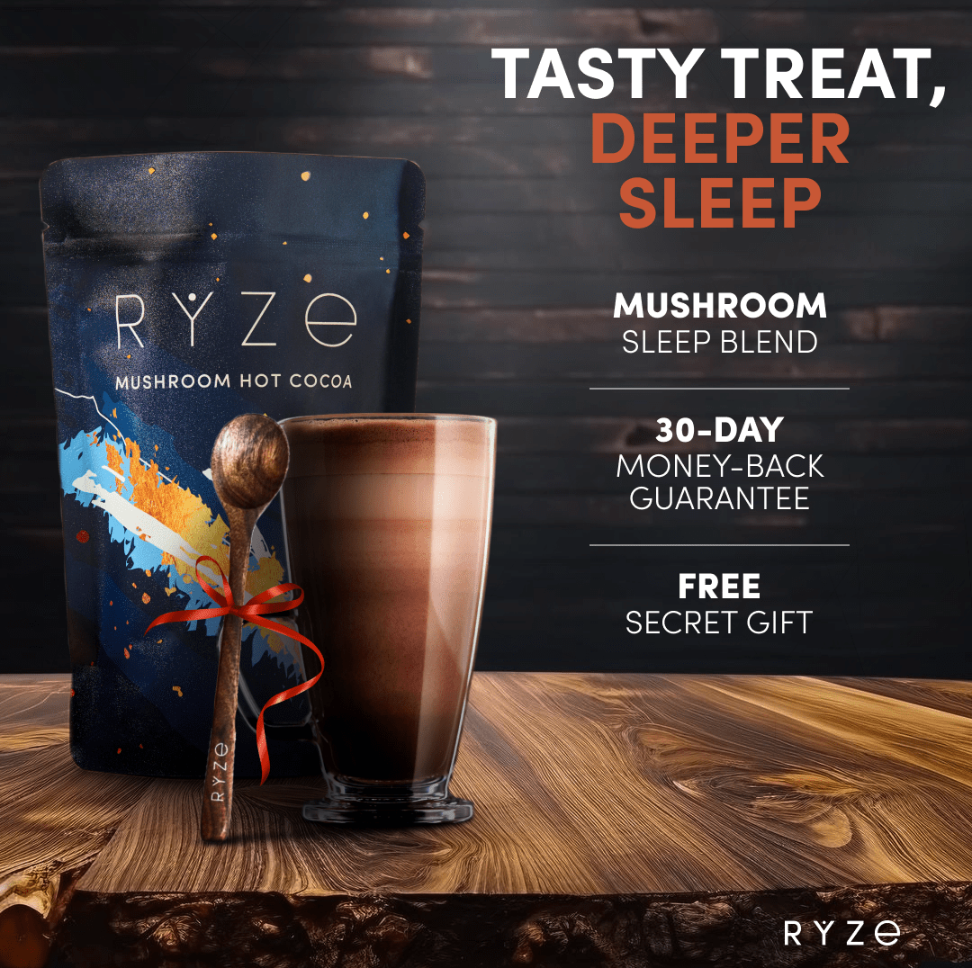 RYZE Hot Cocoa - with 6 Sleep Superfoods to Help Fall Asleep and Stay Asleep K0