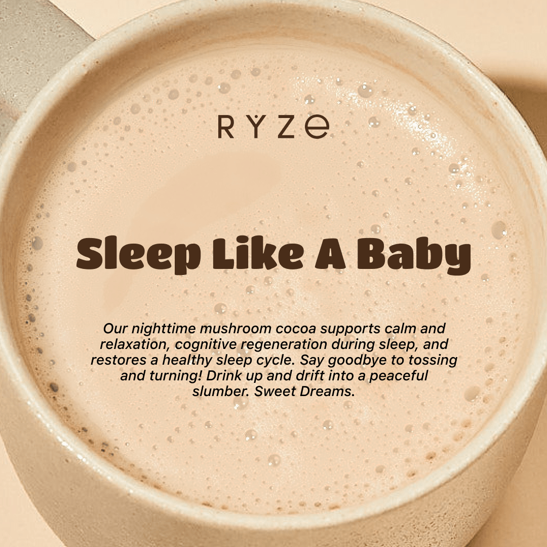 RYZE Hot Cocoa - with 6 Sleep Superfoods to Help Fall Asleep and Stay Asleep K0