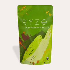 RYZE Mushroom Matcha - with 6 Organic Adaptogenic Mushrooms Grown In USA and Ceremonial-Grade Japanese Matcha L0