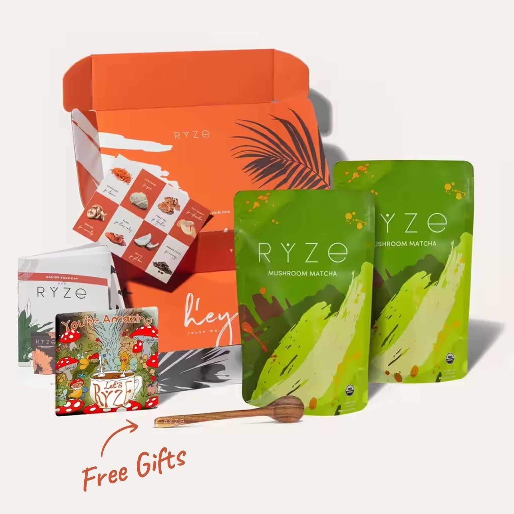 RYZE Organic Mushroom Matcha Starter Kit (60 servings) U8